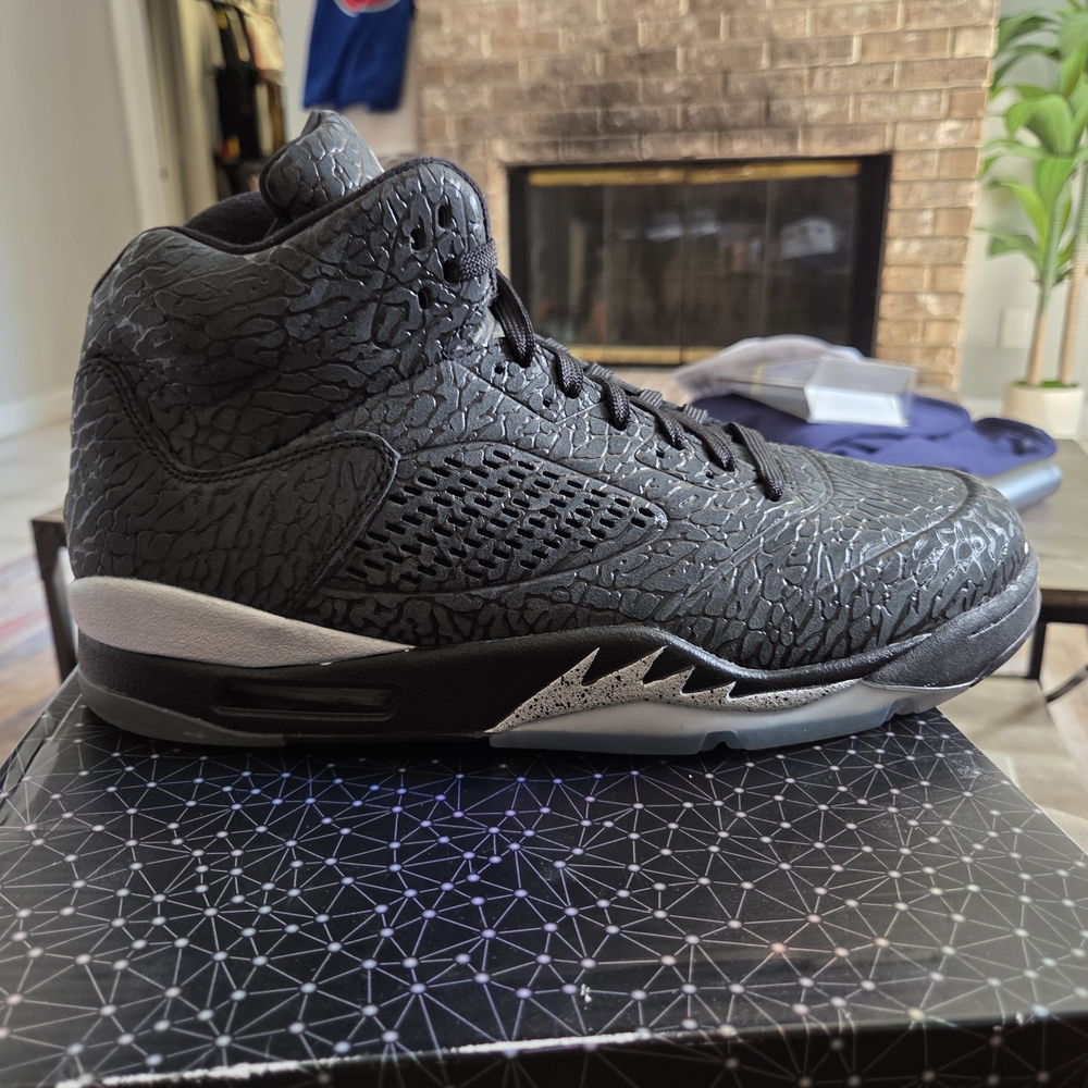 Jordan Black and Gray Textured High-Top Sneakers
